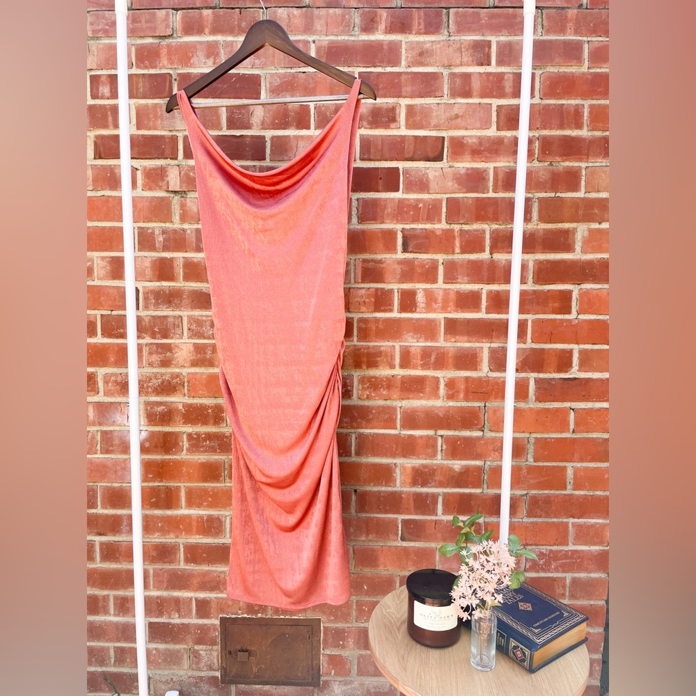 Pink Orange Shiny Dress